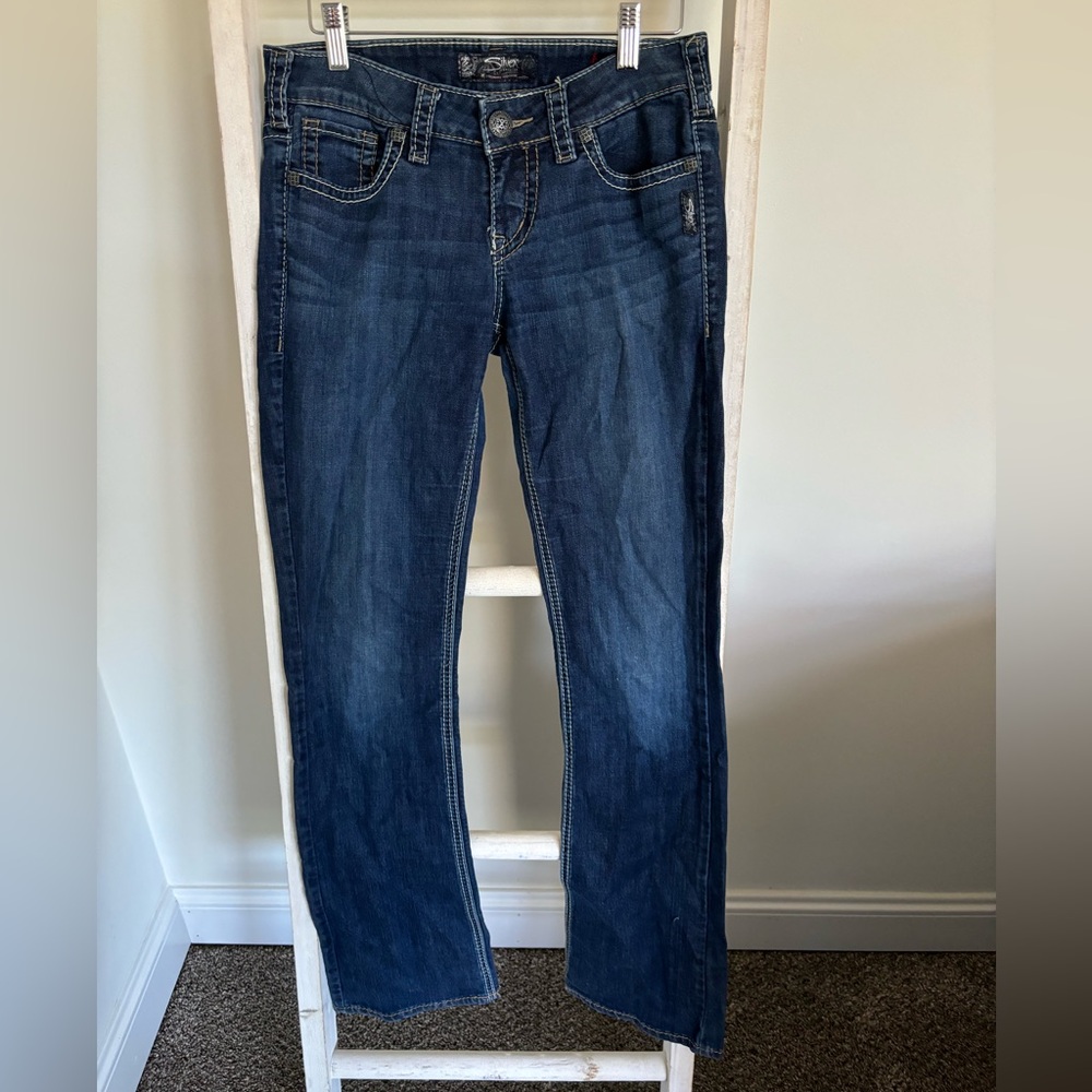 Women’s Silver Aiko Mid Slim Boot Cut Jeans